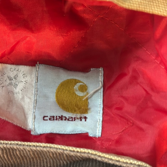 Tan Red Hooded Military Field Jacket Carhartt - Picture 5 of 5